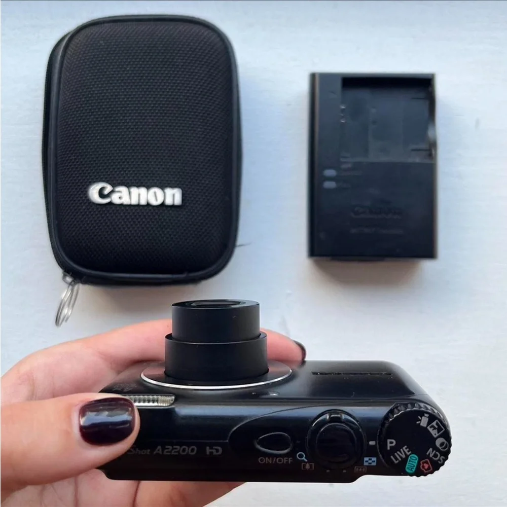 Canon PowerShot A2200 HD Black Digital Camera with Battery, Case, Charger tested